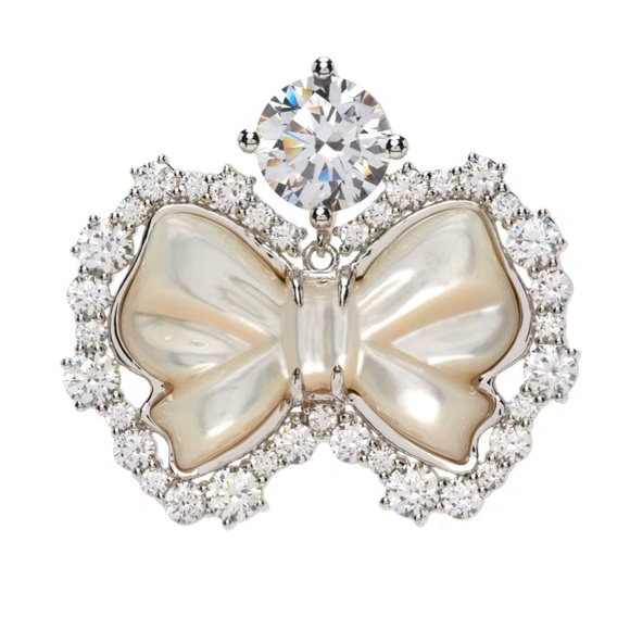 SHUSHU/TONG White Crystal YVMIN Edition Bow Earring